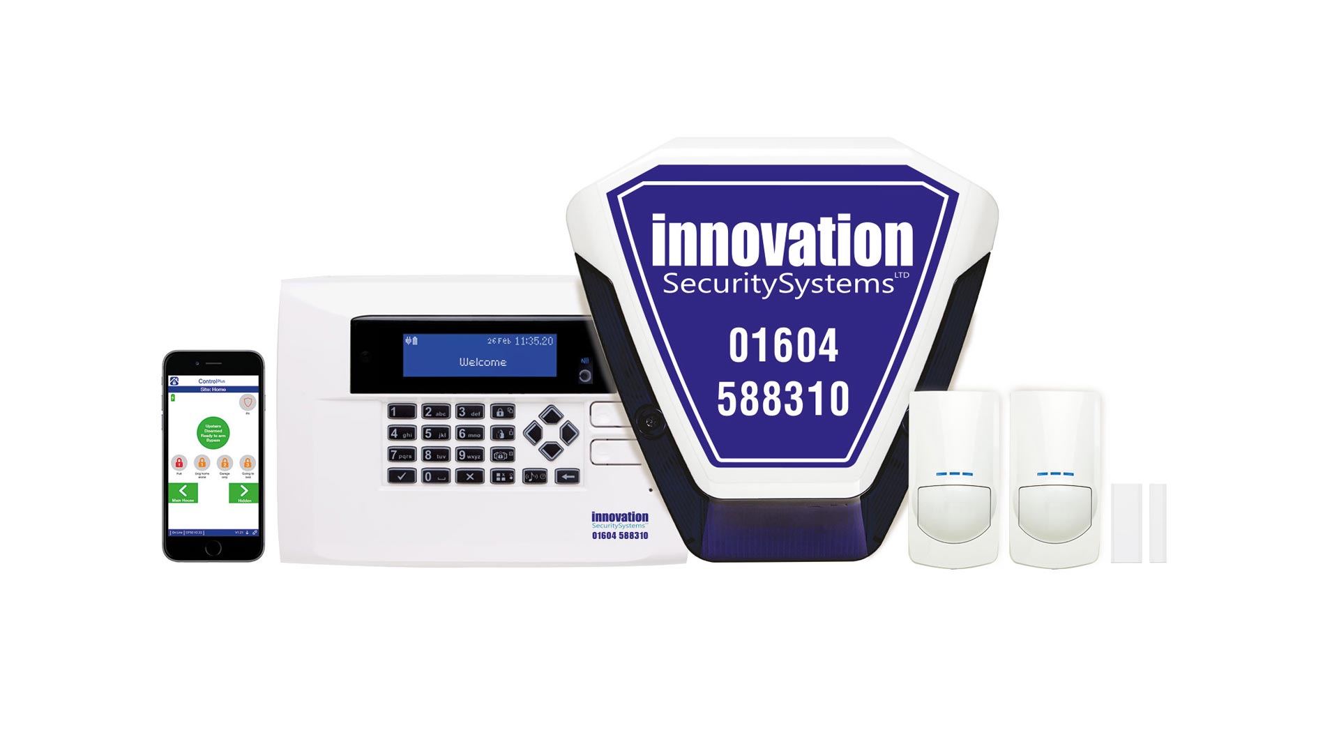Intruder Alarms, Installed and Serviced by Innovation Security Ltd, Northampton